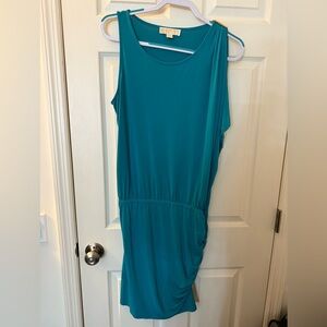 Michael Kors Asymmetrical Teal Dress